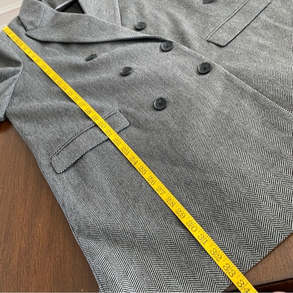 Black Tape Double Breasted Herringbone Blazer Jacket New Size 1X - Picture 11 of 13